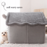 Pet Cat Kitten Dog Beds Igloo Fleece Bed Pyramid Cozy Washable Warm House Cave - Image 7