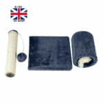 Cat Kitten Sisal Scratch Post Bed Toy with Tunnel & Mouse Pet Play Fun Activity - Image 2