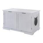 X-Large Cat Washroom Bench Litter Box Enclosure Furniture Box House - Image 11