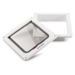 Puppy Kitten Safety In&Out Pet Door with 4 Way Security Lock Dog Cat Kitten Flap Door Transparent Thin Cat Door Safety Pet Door - Image 6