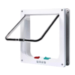 Puppy Kitten Safety In&Out Pet Door with 4 Way Security Lock Dog Cat Kitten Flap Door Transparent Thin Cat Door Safety Pet Door