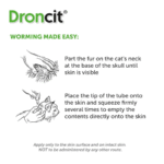 Droncit Spot on Wormer for Cats 4 Pipettes - 4 Month Tapeworm Worming Treatment - Image 3