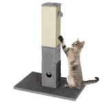 79Cm Tall Cat Scratching Post with Balls Massage Brush and Carpet Base - Image 3