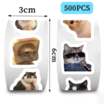500pcs Cartoon Meme Cat Stickers For School Reward Stickers Classroom - Image 3
