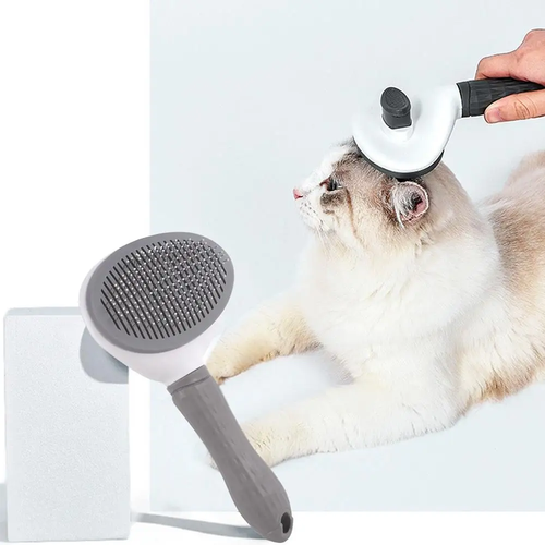 Pet Comb Automatic Hair Removal Comb Stainless Steel Needle Comb Cat
