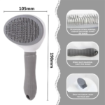 Pet Comb Automatic Hair Removal Comb Stainless Steel Needle Comb Cat - Image 2