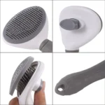 Pet Comb Automatic Hair Removal Comb Stainless Steel Needle Comb Cat - Image 5