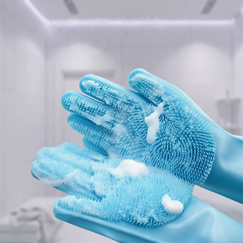 Pet Grooming Cleaning Gloves Dog Cat Bathing Shampoo Glove Scrubber