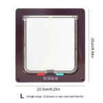 Puppy Kitten Safety In&Out Pet Door with 4 Way Security Lock Dog Cat Kitten Flap Door Transparent Thin Cat Door Safety Pet Door - Image 7