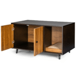 Wooden Storage Cabinet with Cat Little Box Enclosure - Image 6