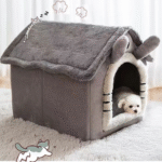 Pet Cat Kitten Dog Beds Igloo Fleece Bed Pyramid Cozy Washable Warm House Cave - Image 9