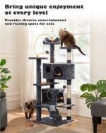 Cat Tree Cat Tower Cat Condo with Scratching Posts & Ladder for Cats Kittens - Image 3