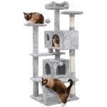 Cat Tree Cat Tower Cat Condo with Scratching Posts & Ladder for Cats Kittens - Image 19