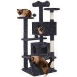 Cat Tree Cat Tower Cat Condo with Scratching Posts & Ladder for Cats Kittens - Image 35